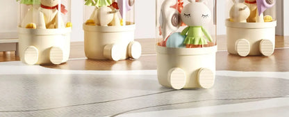 Doll Storage Box Toys Organization Plush Toy Storage Tube Transparent Plastic Stuffed Storage Barrel Children's toy Organizer